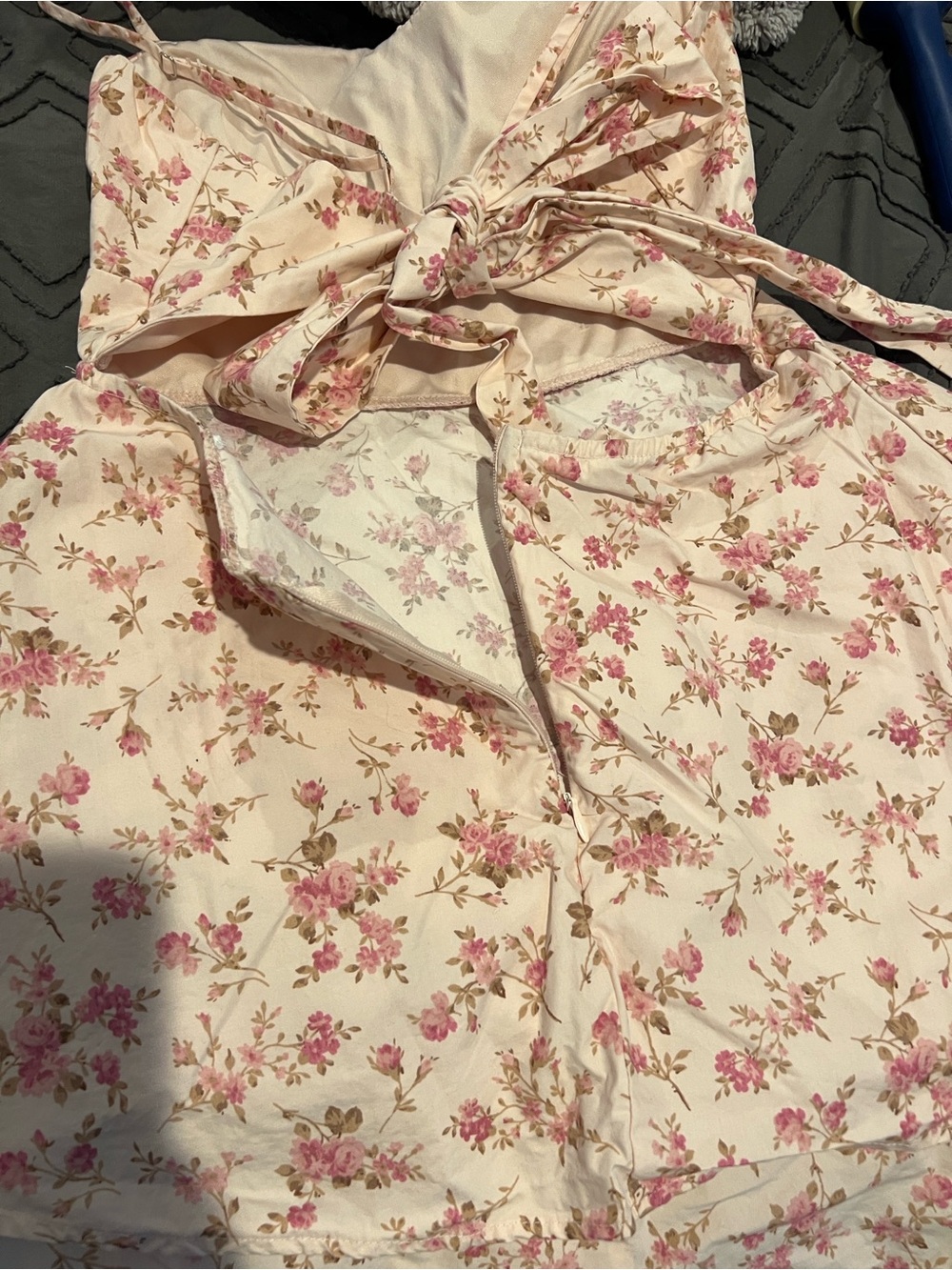 Altar'd State Pink Floral Tiered Romper - Picture 5 of 6